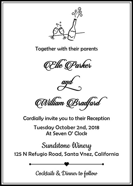 Interfaith wedding invitation wording 7A - Parekh Cards